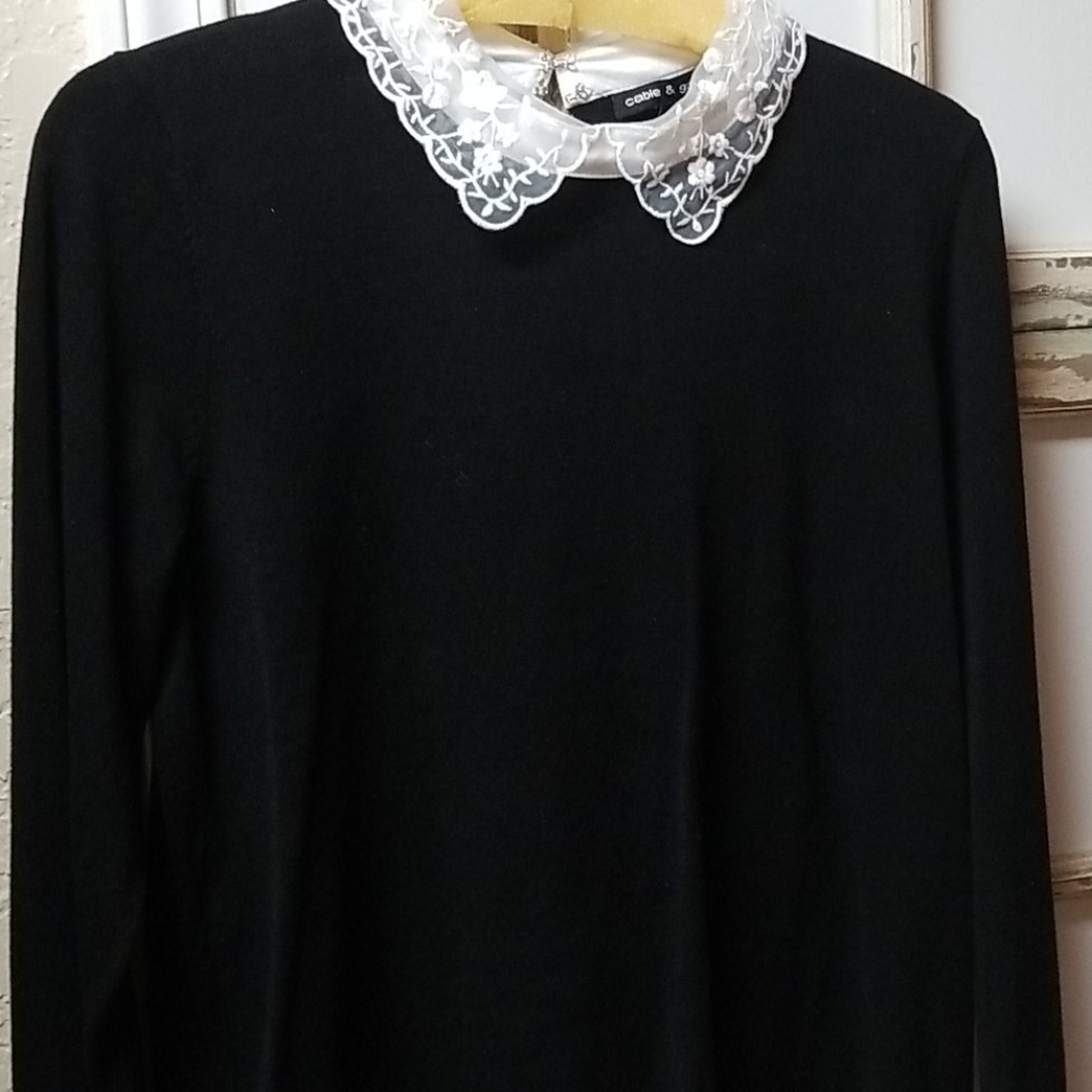 Delicate Lace Collared Sweater